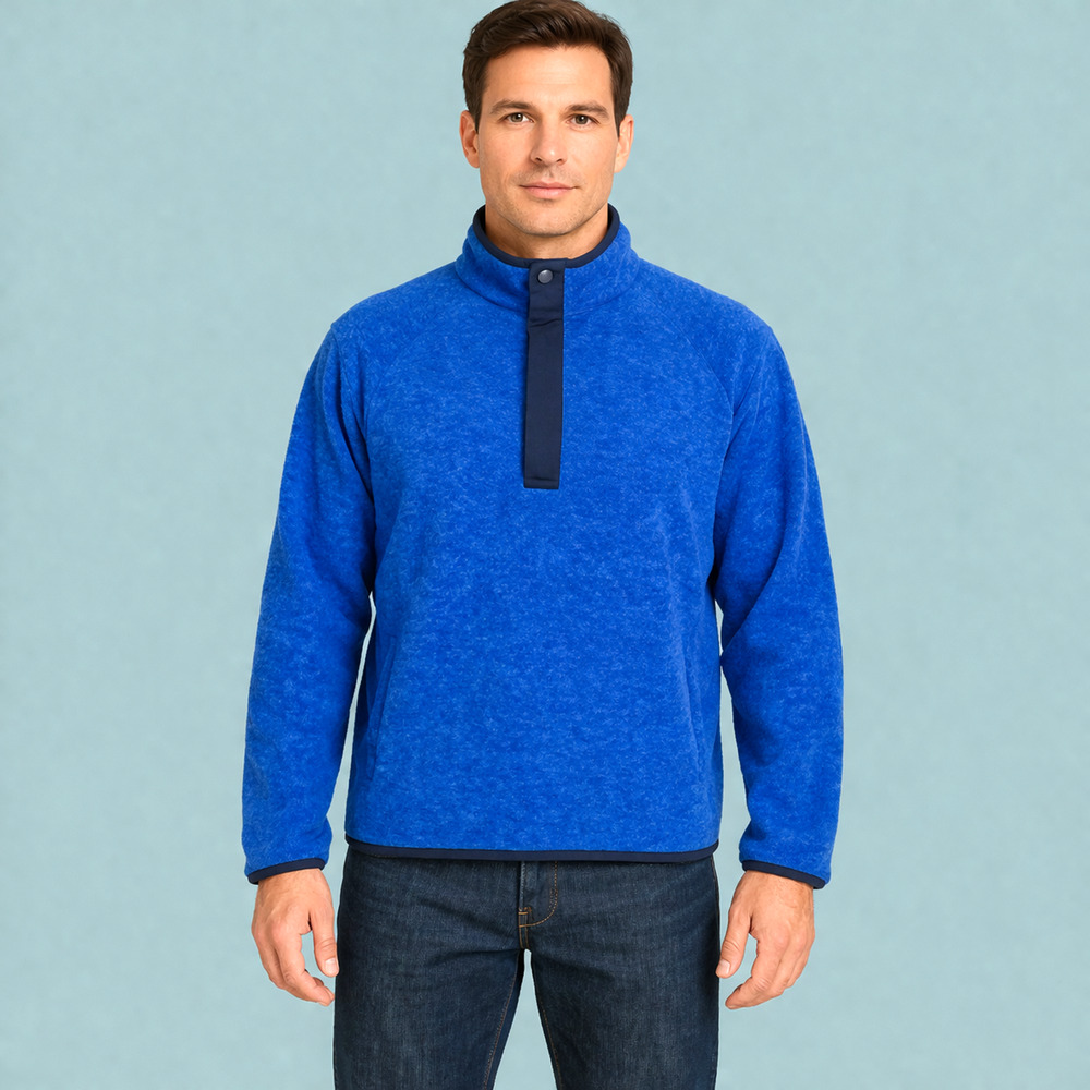 Peter Millar Size Small S Blue 1/4 Zip Fleece Knit Casual Pullover Jacket